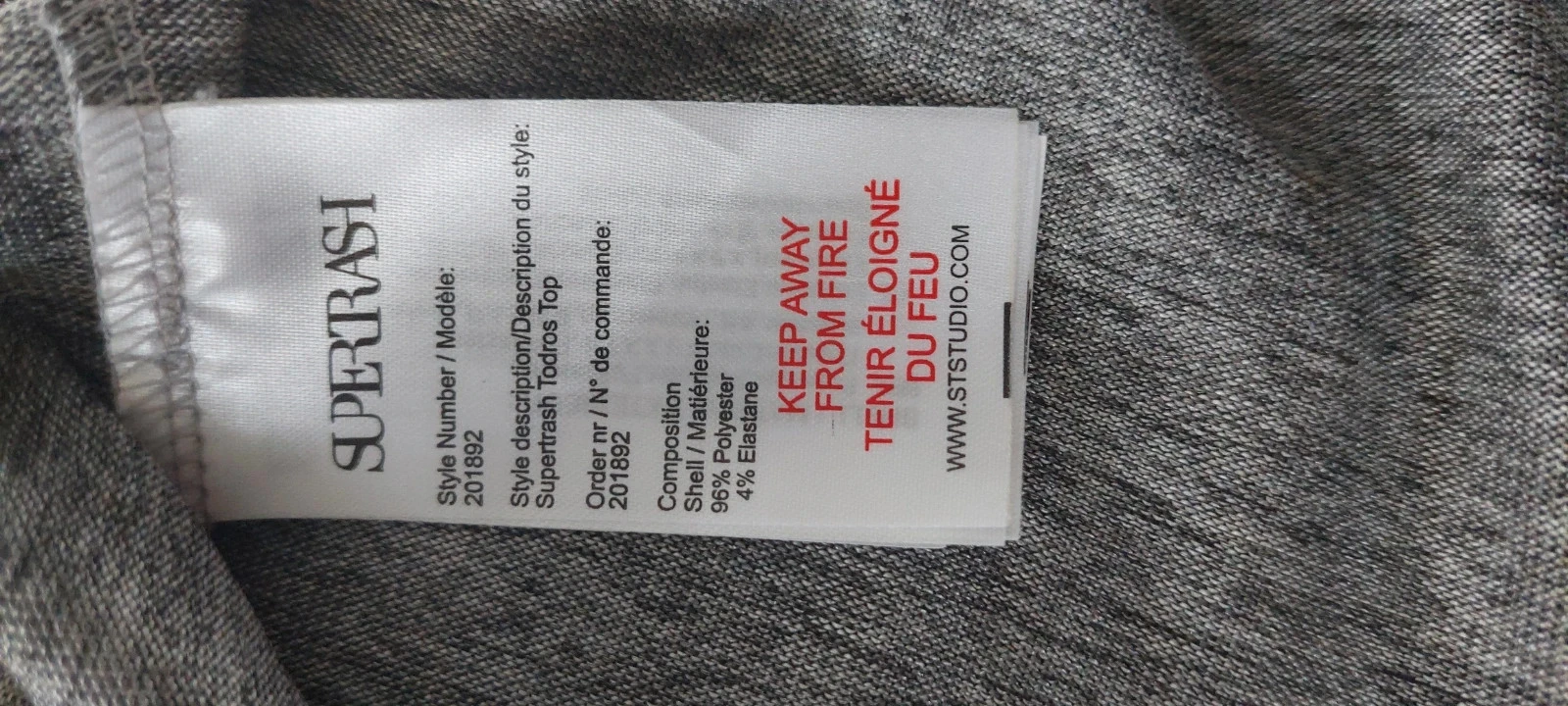 Haut ample gris chiné Supertrash - Taille M - Excellent état – photo 9